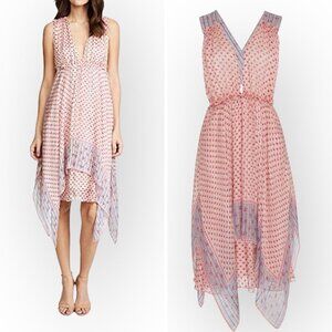 Ulla Johnson Silk Dress, Colette pink Floral Dress in Pink, Size 2